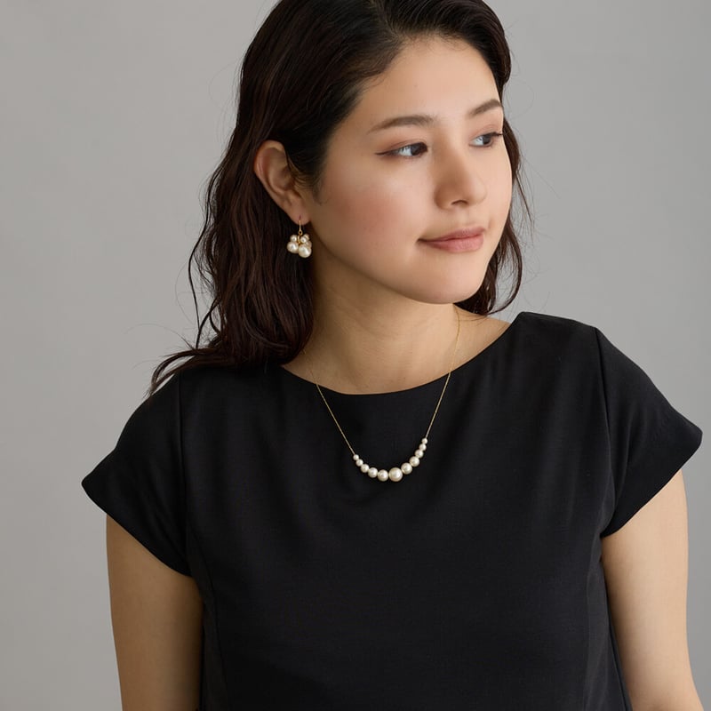 バブルデザインパールピアス（両耳用2個セット） | Minayo Select