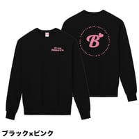 渡辺美奈代オリジナルB'スウェットトレーナー ブラック×ピンク