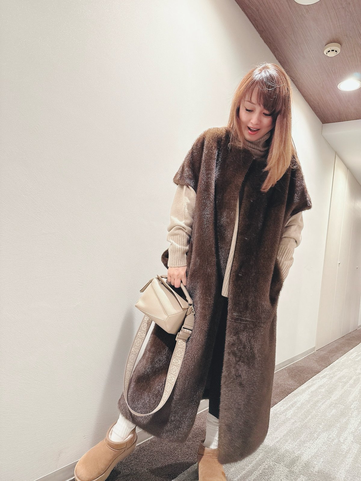 エコミンクファーロングベスト | Minayo Select