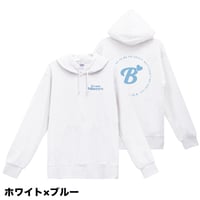 渡辺美奈代オリジナルB'スウェットパーカー ホワイト×ブルー