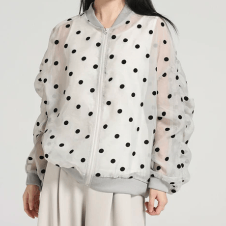 anuans ボリュームスリーブシアーブルゾン アニュアンス anuans ボリュームスリーブシアーブルゾン （BLACK