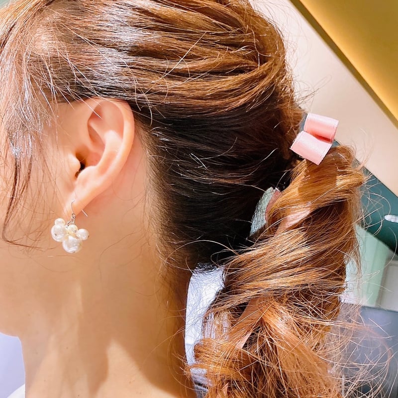 バブルデザインパールピアス（両耳用2個セット） | Minayo Select