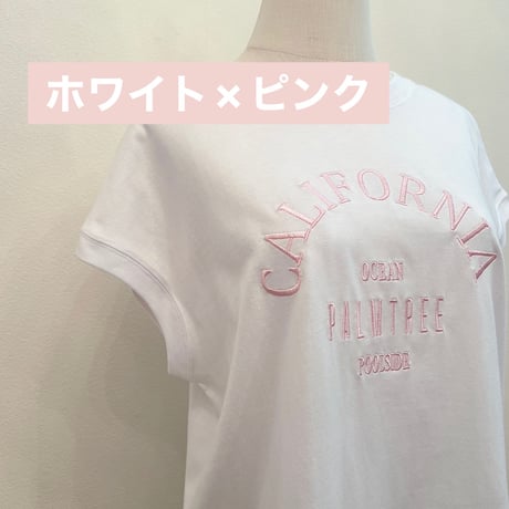 ロゴ刺繍フレンチTシャツ