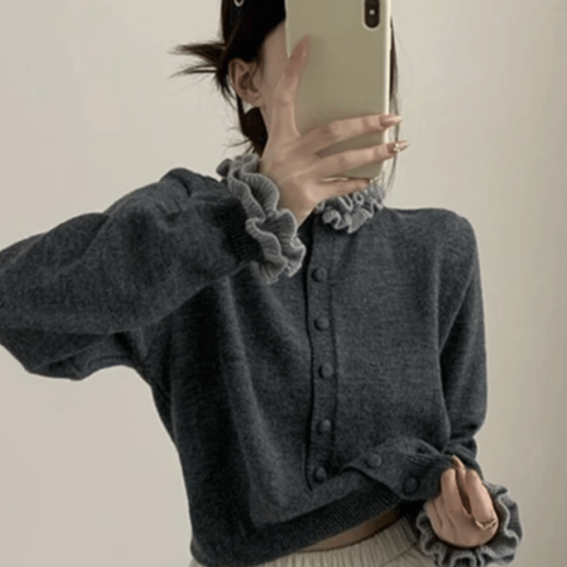 ♡ラッフル襟万能カーディガン THE CRAFT CREW PRODUCTS カーディガン メンズ レディース : ZOZOTOWN