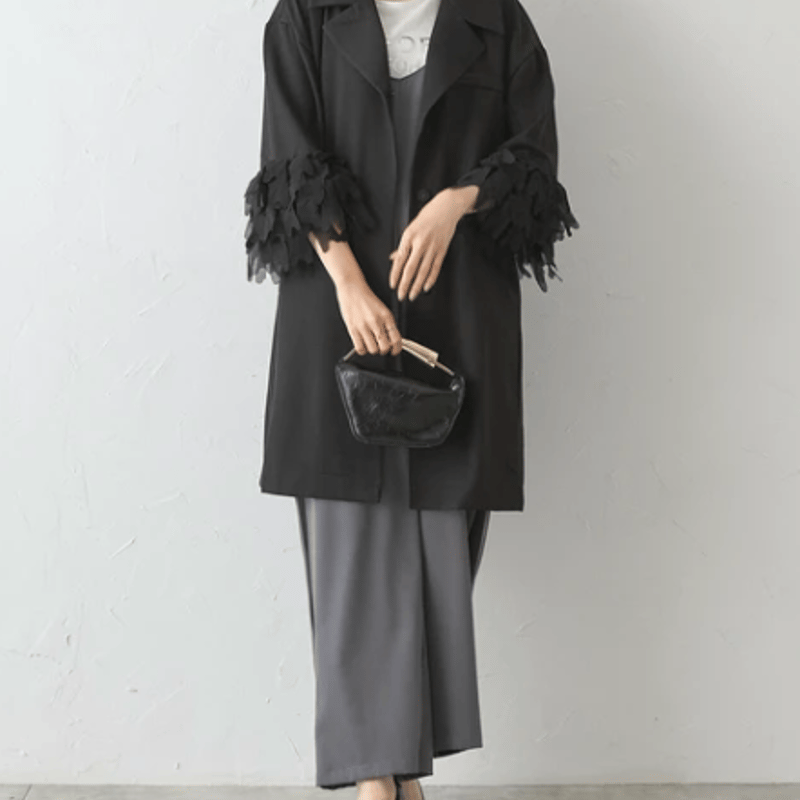 袖口シフォンニュアンスフリルジャケット | Minayo Select