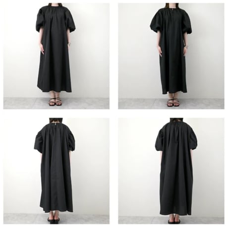 【SUMMER SALE】T/Cブロード　2WAYボリュームスリーブワンピース