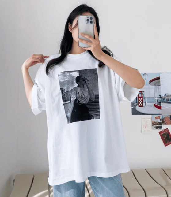 モノクロトンプリントTシャツ | Minayo Select