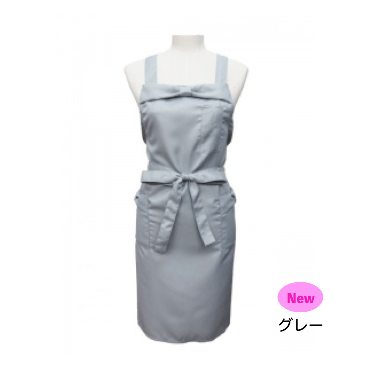 mina perhone 美品　choucho エプロン　グレー リボンエプロン サロンワークエプロン | Minayo Select