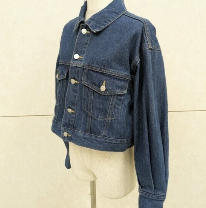 dia ゴールドボタン　ショート丈デニムジャケット fit=scale-down,w=1200