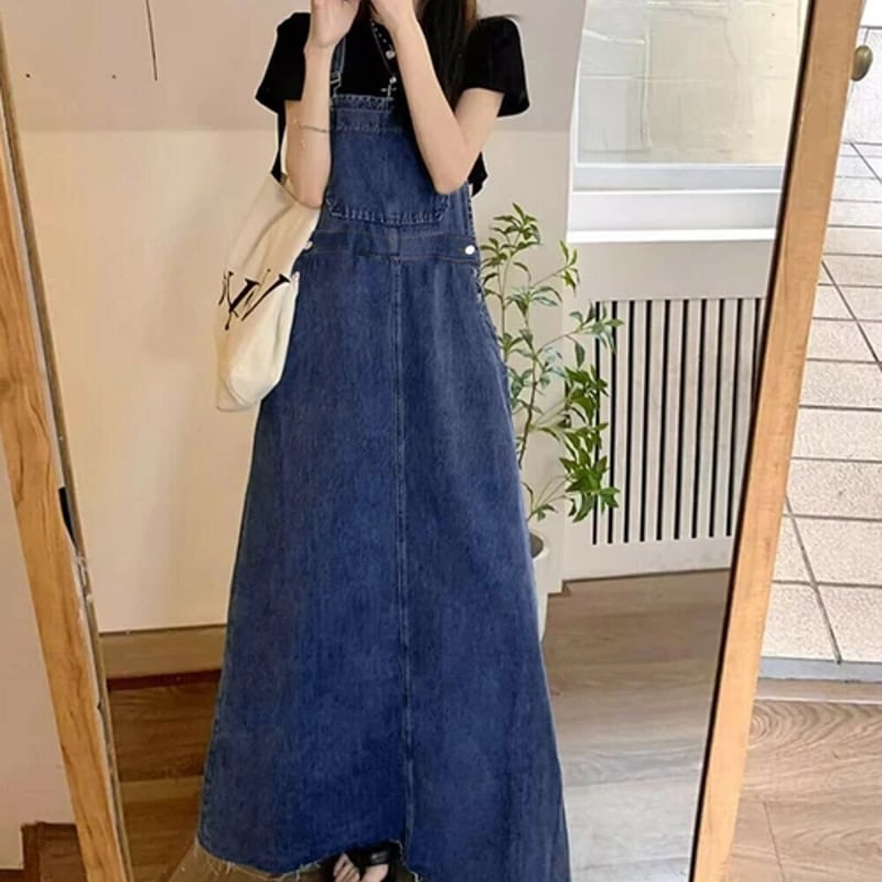 超美品　mezzopiano 120デニム刺繍ジャンパースカート 2021年春夏新作】mezzo piano (メゾピアノ) デニム ジャンパー