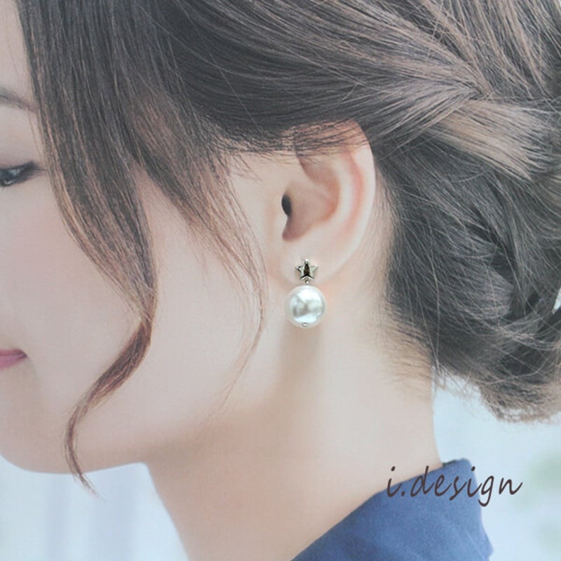 大粒パール＆スターピアス | Minayo Select