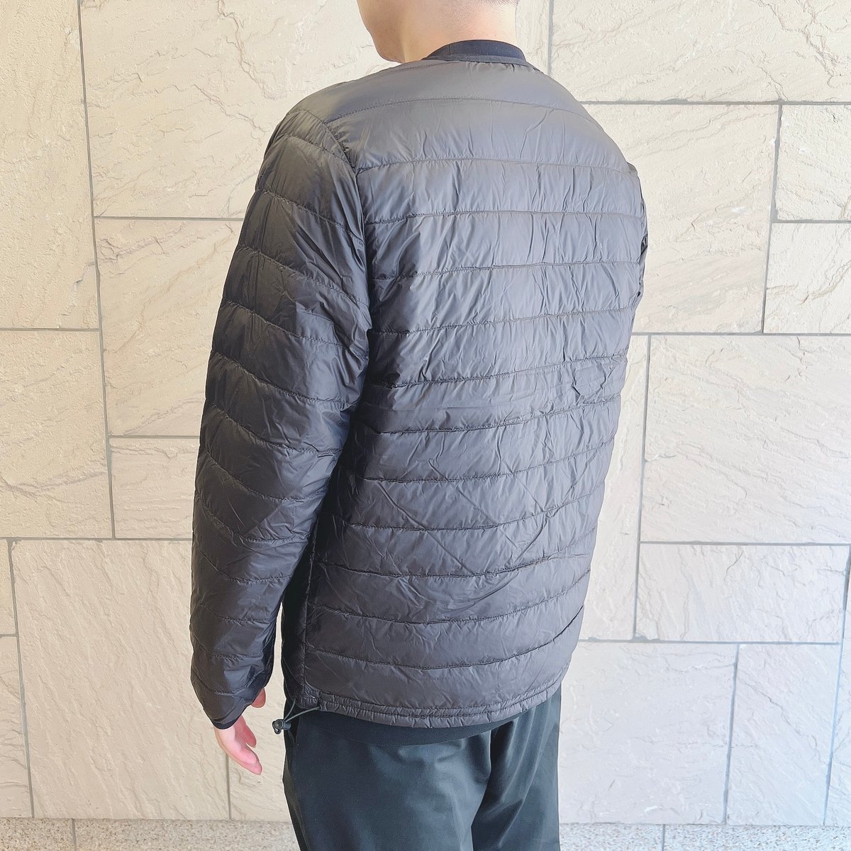 高密度ナイロンインナーダウンノーカラージャケット | Minayo Select