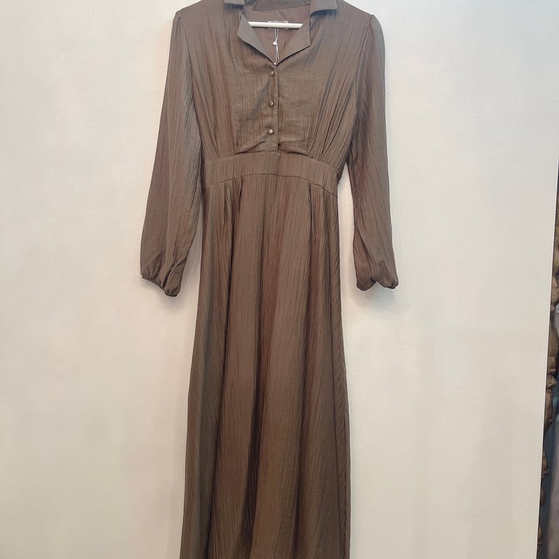 テーラードくるみボタンワンピース | Minayo Select