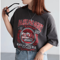 カレッジロゴヴィンテージライクピグメントTシャツ