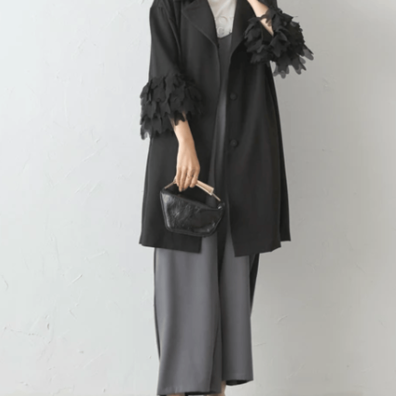 yuzuコラボ企画 裾フリルオーバージャケット オンライン限定【CARETTE by YOCO MORIMOTO