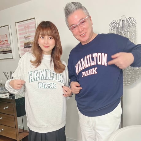 【美奈代さんがインスタライブで着用】HAMILTONロゴプリントトレーナー