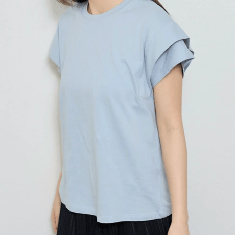 レイヤードデザイン袖Tシャツ
