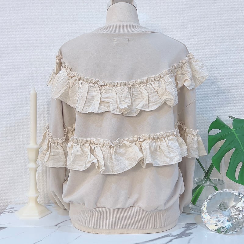 2ラインフリル裏毛トップス | Minayo Select