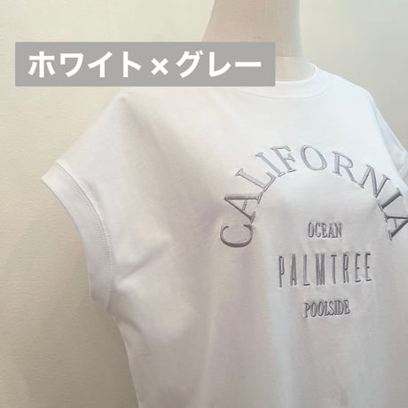 ロゴ刺繍フレンチTシャツ