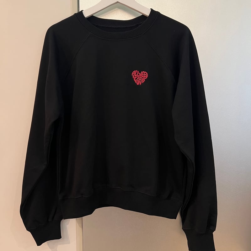 ハートロゴラメ刺繍ラグランスウェット | Minayo Select