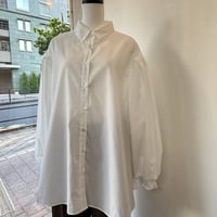 裾フレアバルーンスリーブシャツブラウス