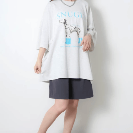 DOGプリントBIGTシャツ