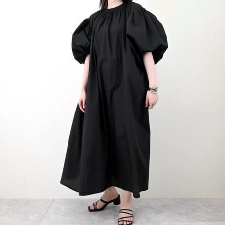 【SUMMER SALE】T/Cブロード　2WAYボリュームスリーブワンピース