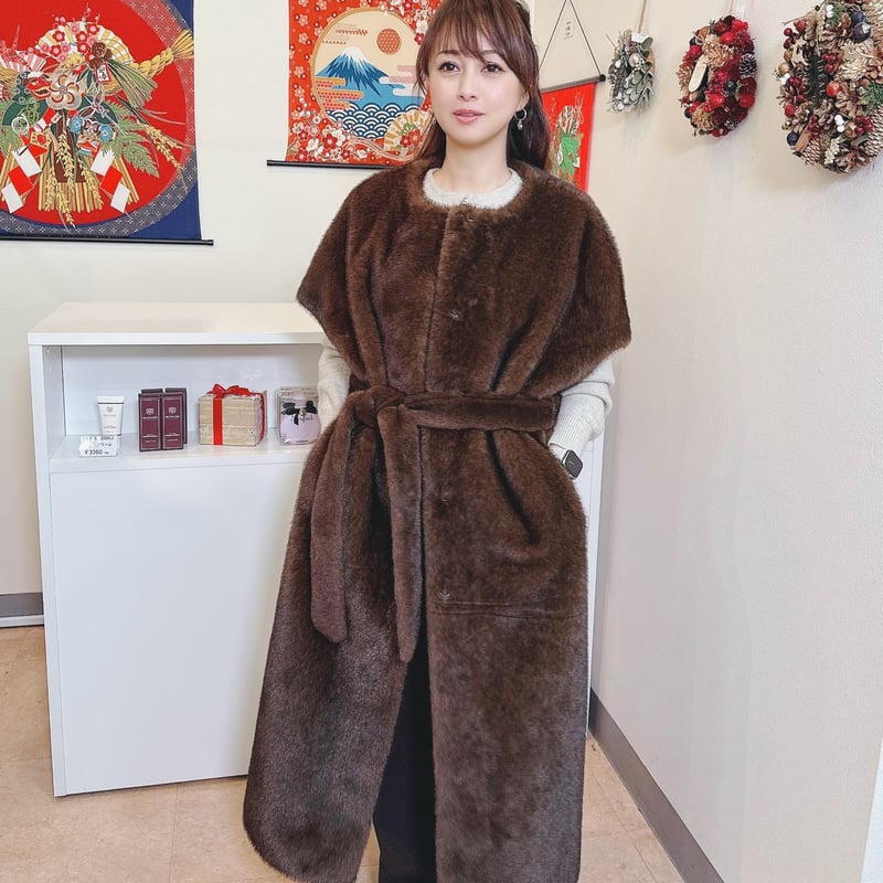 エコミンクファーロングベスト | Minayo Select