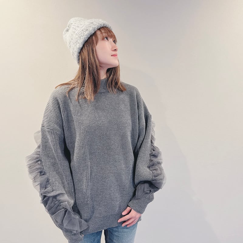 アームチュールハイネックプルオーバー | Minayo Select