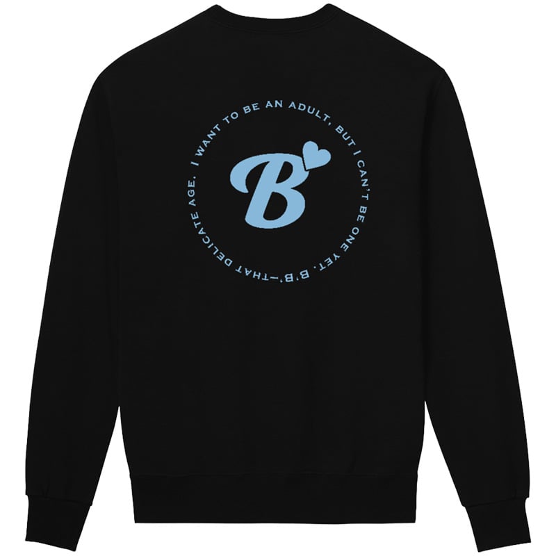 渡辺美奈代オリジナルB'スウェットトレーナー ブラック×ブルー