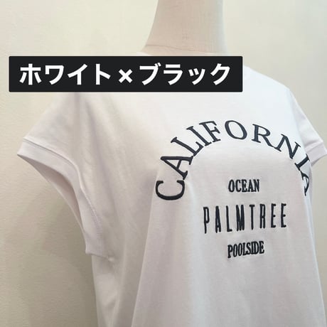 ロゴ刺繍フレンチTシャツ