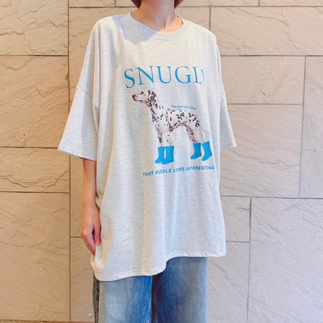 DOGプリントBIGTシャツ