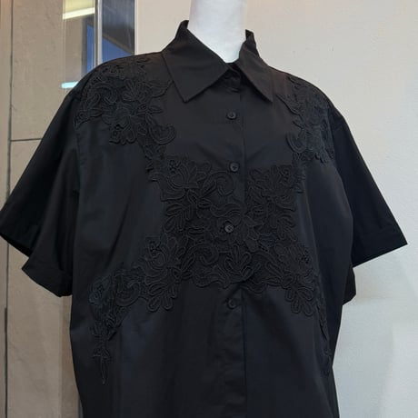レースドッキングシャツブラウス