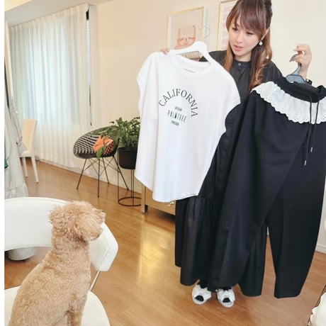 ロゴ刺繍フレンチTシャツ