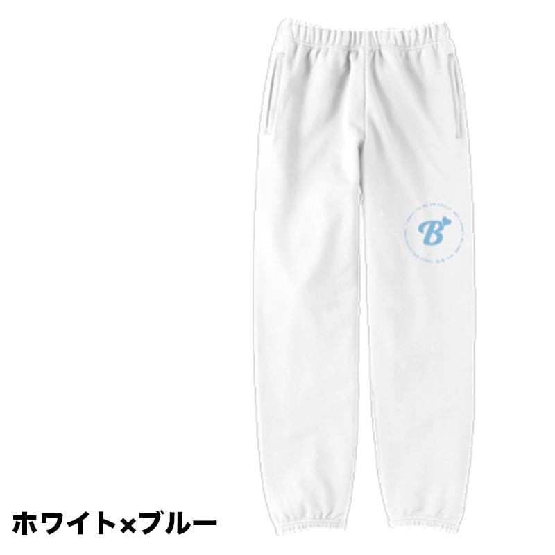 渡辺美奈代オリジナルB'スウェットパンツ ホワイト×ブルー | Minayo Select