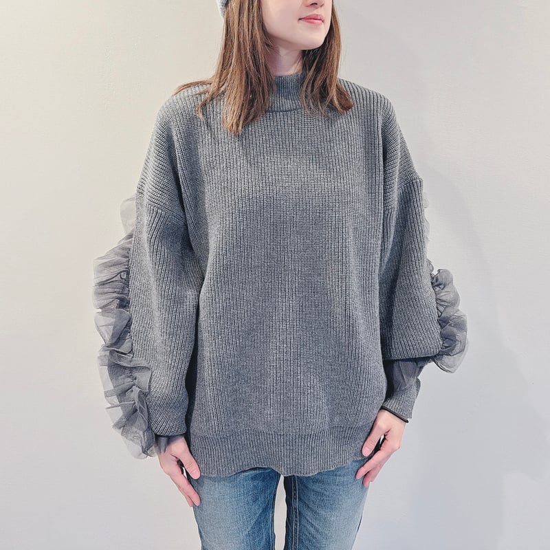 UNMINOU アンミヌ ハイネックチュールニット　アイボリー アンミヌ UNMINOU ハイネックチュールニット アイボリー - メルカリ