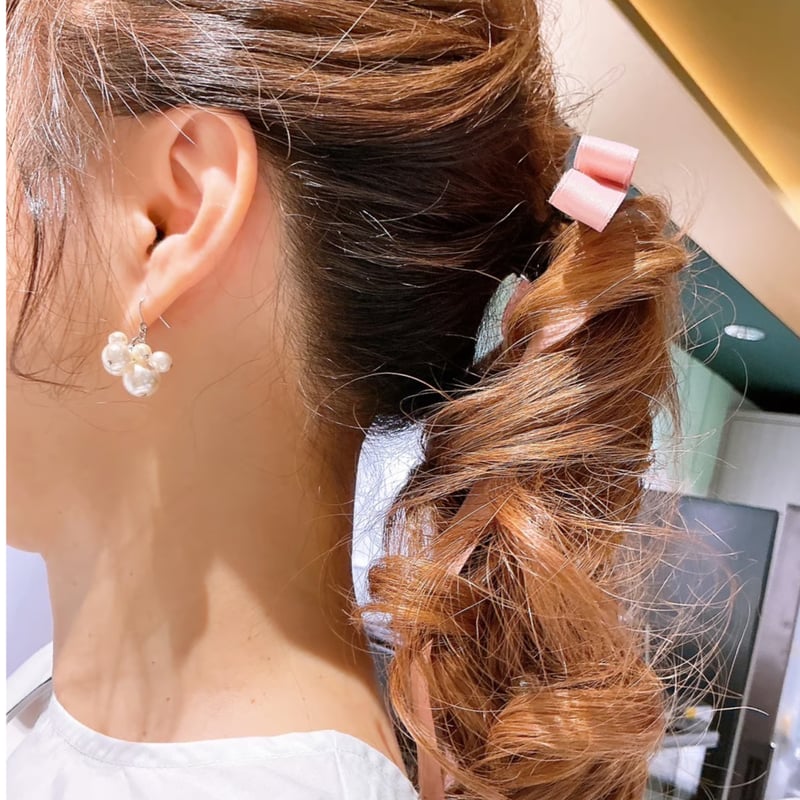 バブルデザインパールピアス（両耳用2個セット） | Minayo Select