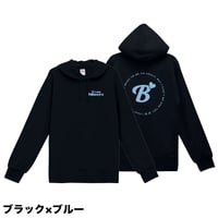 渡辺美奈代オリジナルB'スウェットパーカー ブラック×ブルー