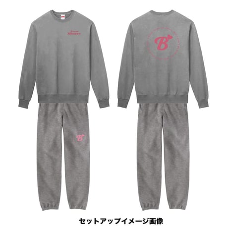 渡辺美奈代オリジナルB'スウェットパンツ グレー×ピンク