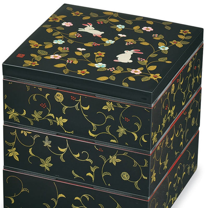 3段角重(中) 花の小路 重箱 商品番号:mt-m17955-2 | Minayo Select 3段角重(中) 花の小路 重箱 商品番号:mt-m17955-2 | Minayo Select