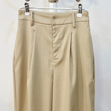 配色パイピングラインタックワイドパンツ