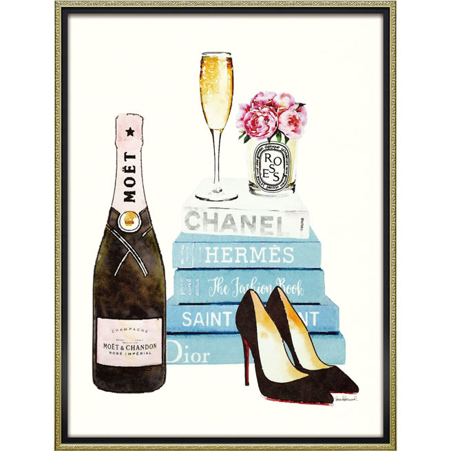 オマージュキャンバスアート「ティールシャンパン」 L 額絵 プチ