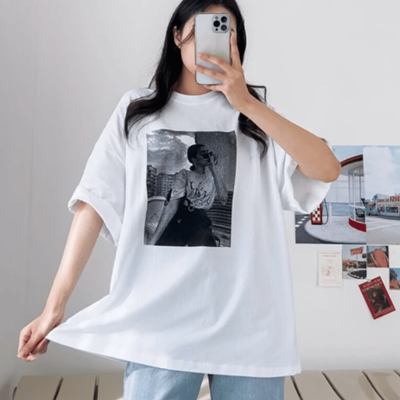 モノクロトンプリントTシャツ | Minayo Select