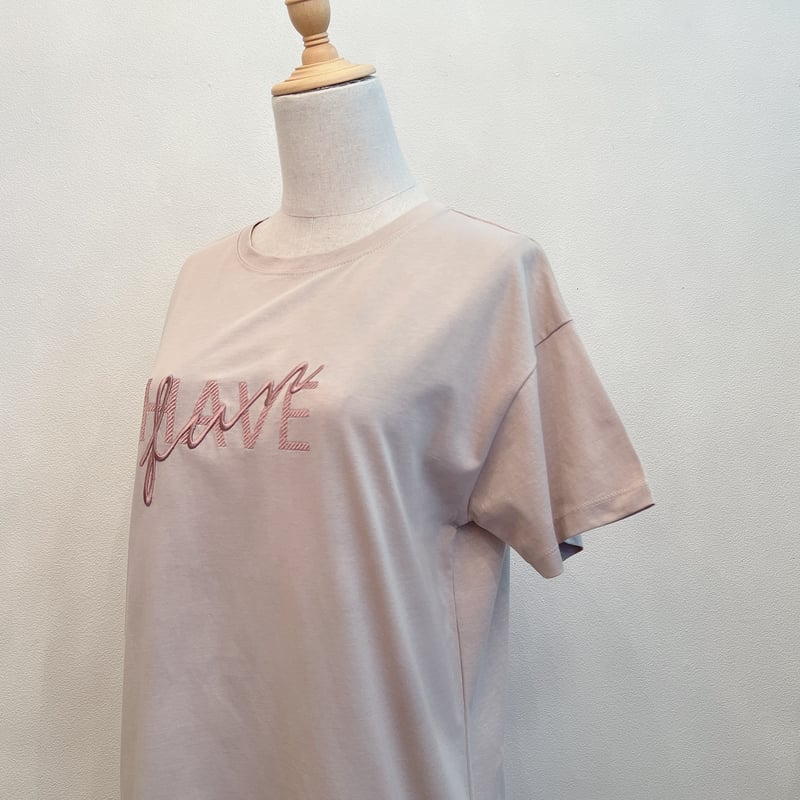 刺繍デザイン カットソー sakishimatokyo tシャツ フラワー柄 コード刺繍 シアートップス