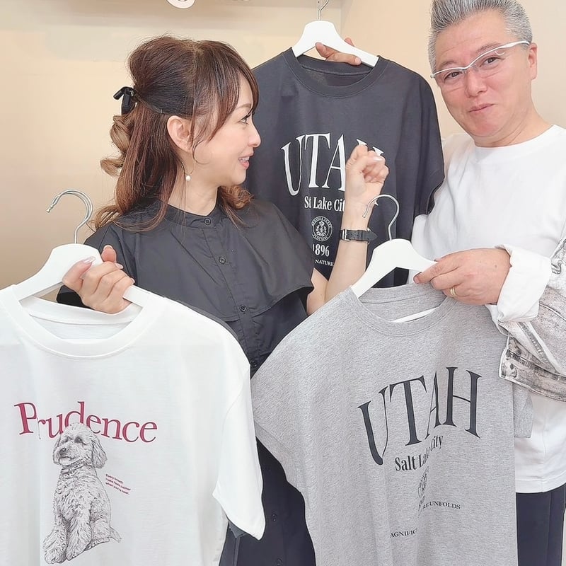汗染み防止】UTAHカレッジロゴプリントTシャツ | Minayo Select