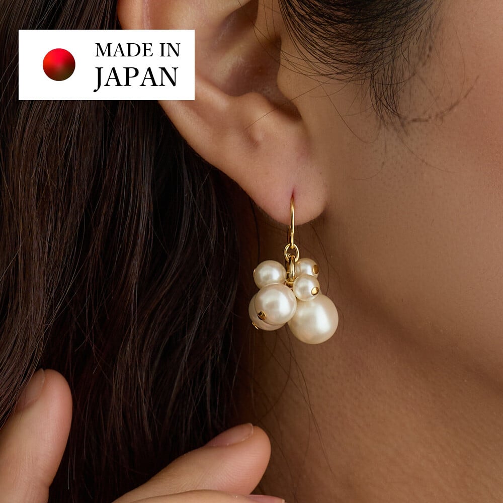 k18 真珠　ピアス　2個セット　両耳 バブルデザインパールピアス（両耳用2個セット） | Minayo Select