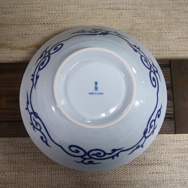 再入荷】染付菊唐草大鉢 美濃焼 25.5x7.5cm 商品番号:bl-60719 | Min...