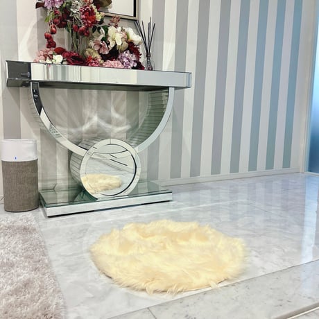フェイクムートンラグマット　ラウンド