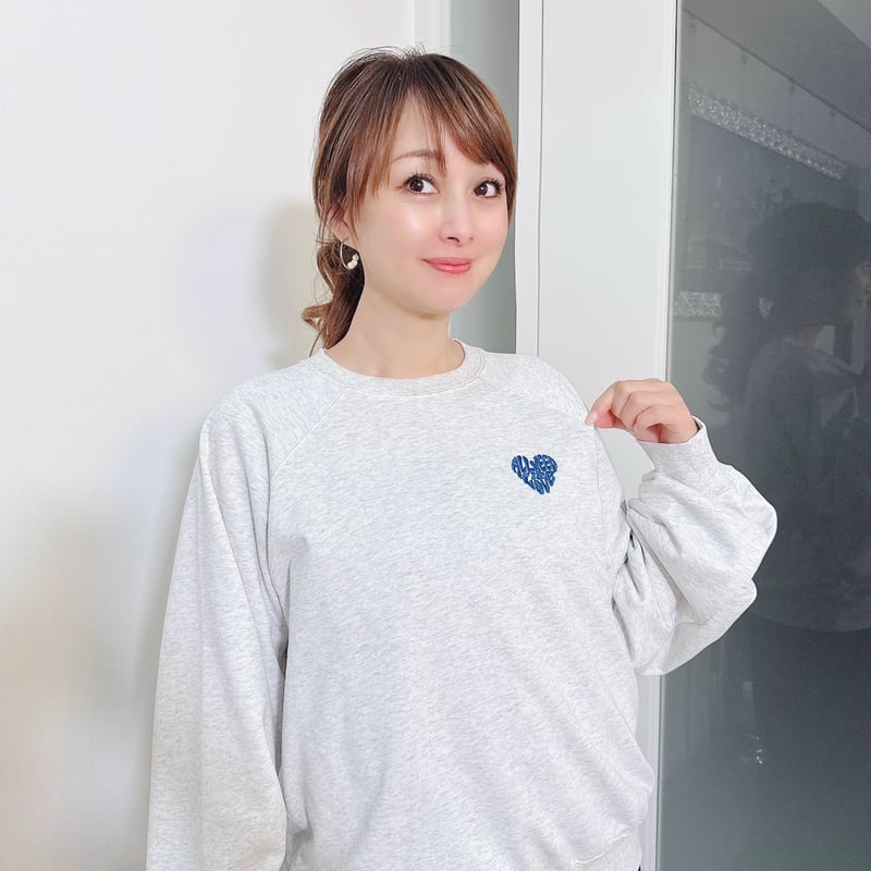 【minatan】luijewelry 完売スウェット ハートロゴラメ刺繍ラグランスウェット | Minayo Select