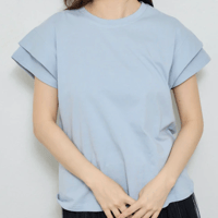 レイヤードデザイン袖Tシャツ